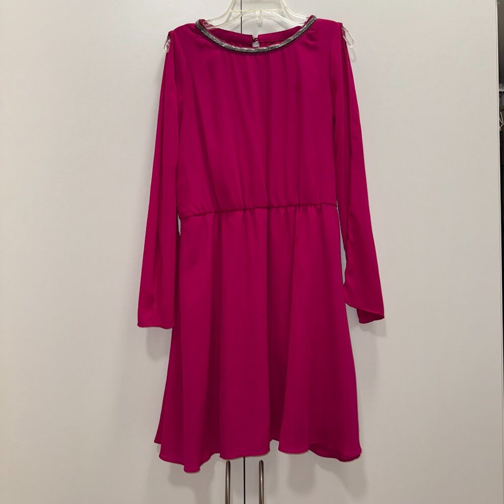 GB Girls Magenta Long Sleeve Dress